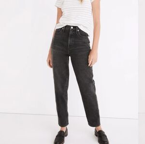 Madewell Women's Baggy Tapered Black Jeans